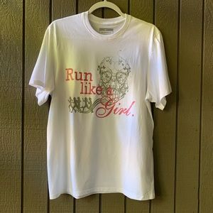 Nike Dri-FIT Men White Graphic Sport Tee Size Medium